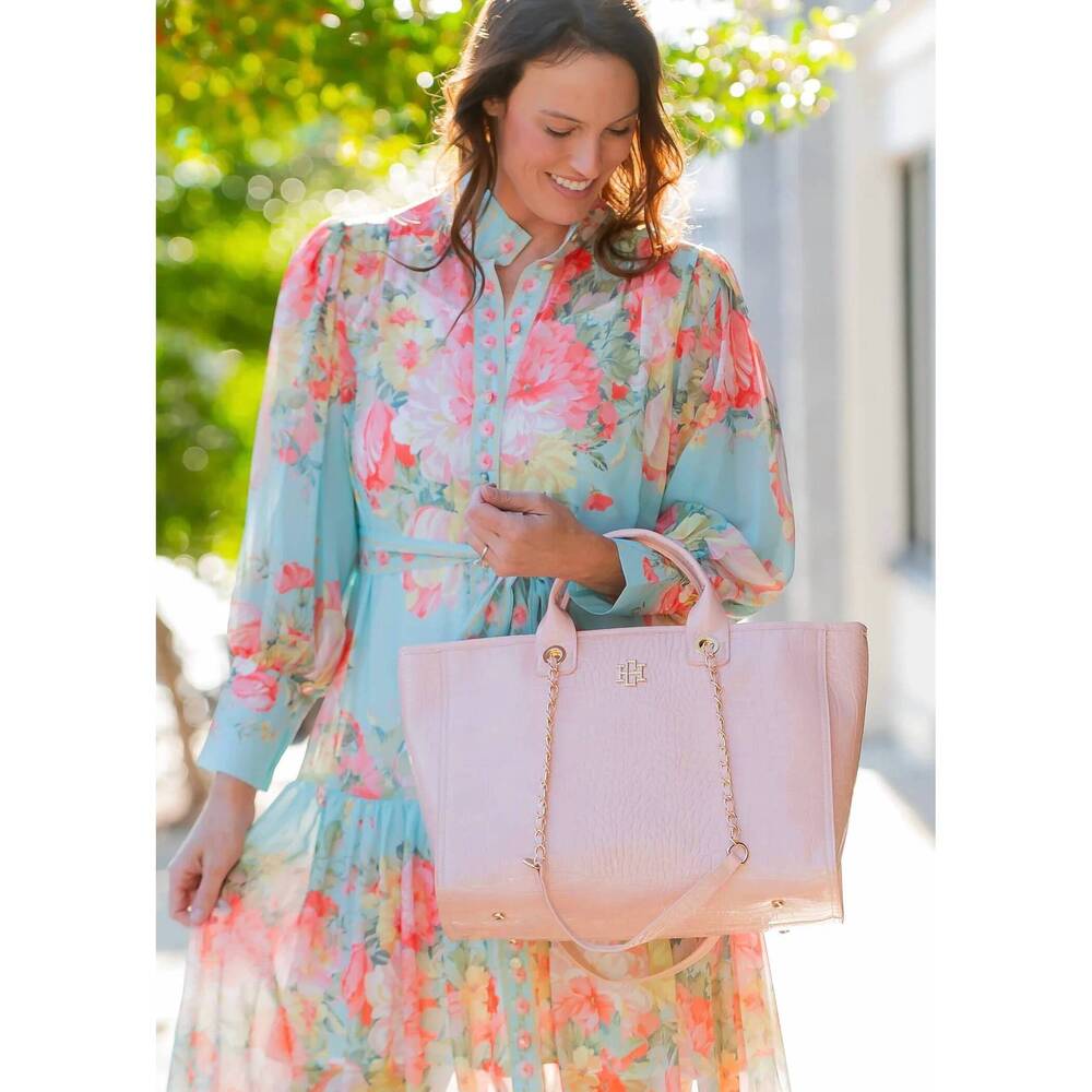 NEW CAROLINE HILL missy tote bag in blush - Picture 2 of 6